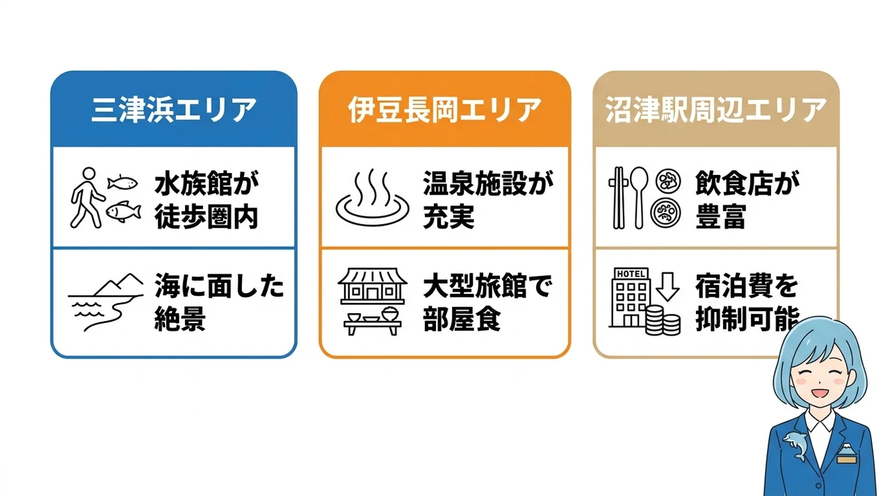 【エリア別】沼津・三津浜・伊豆長岡のホテルを徹底比較