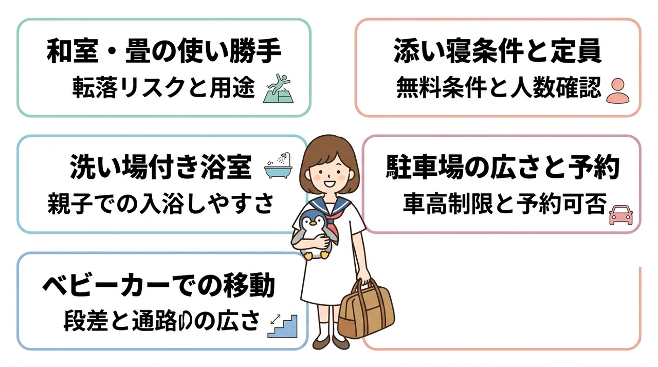 子連れ宿泊で必ず確認したい客室タイプと設備のポイント