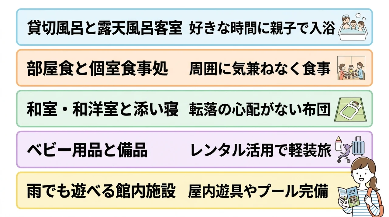 子連れ旅行で失敗しない宿の設備とサービスの比較ポイント
