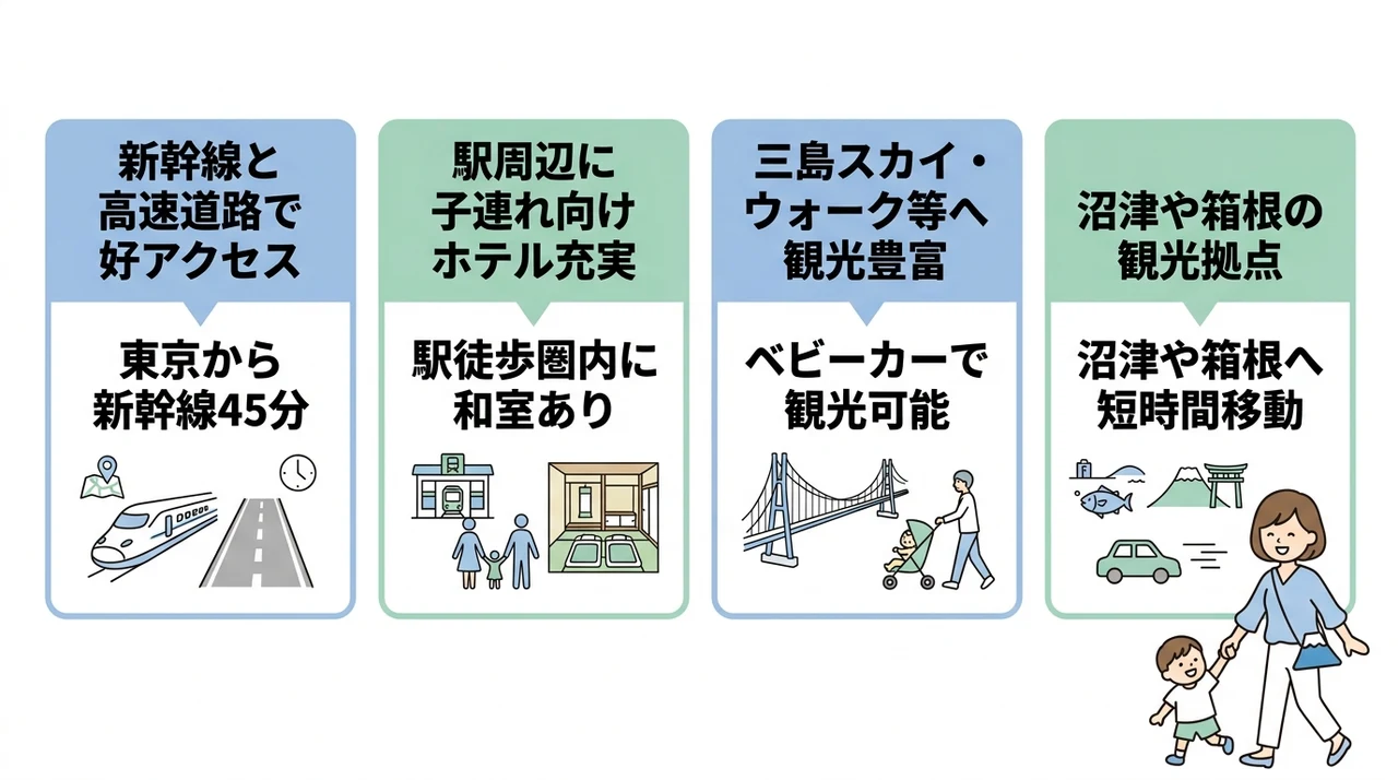 三島が子連れ旅行の拠点に最適な理由