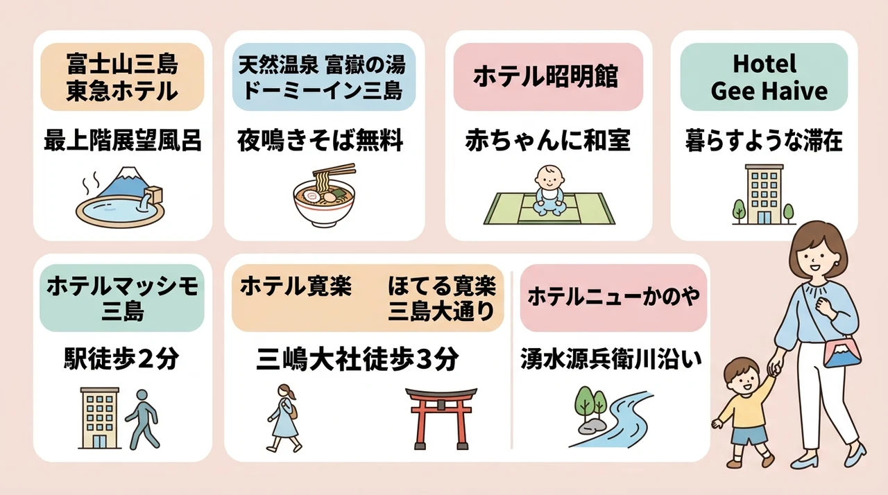 赤ちゃん連れが安心できる三島駅周辺ホテル7選