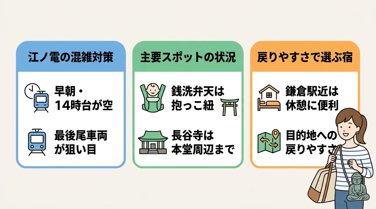 ベビーカーで巡る鎌倉観光を快適にする移動術と注意点