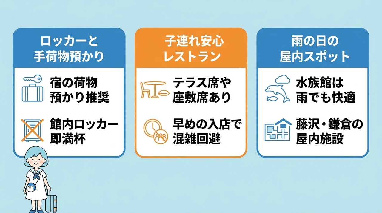 子連れ旅行をさらに快適にする周辺の便利情報