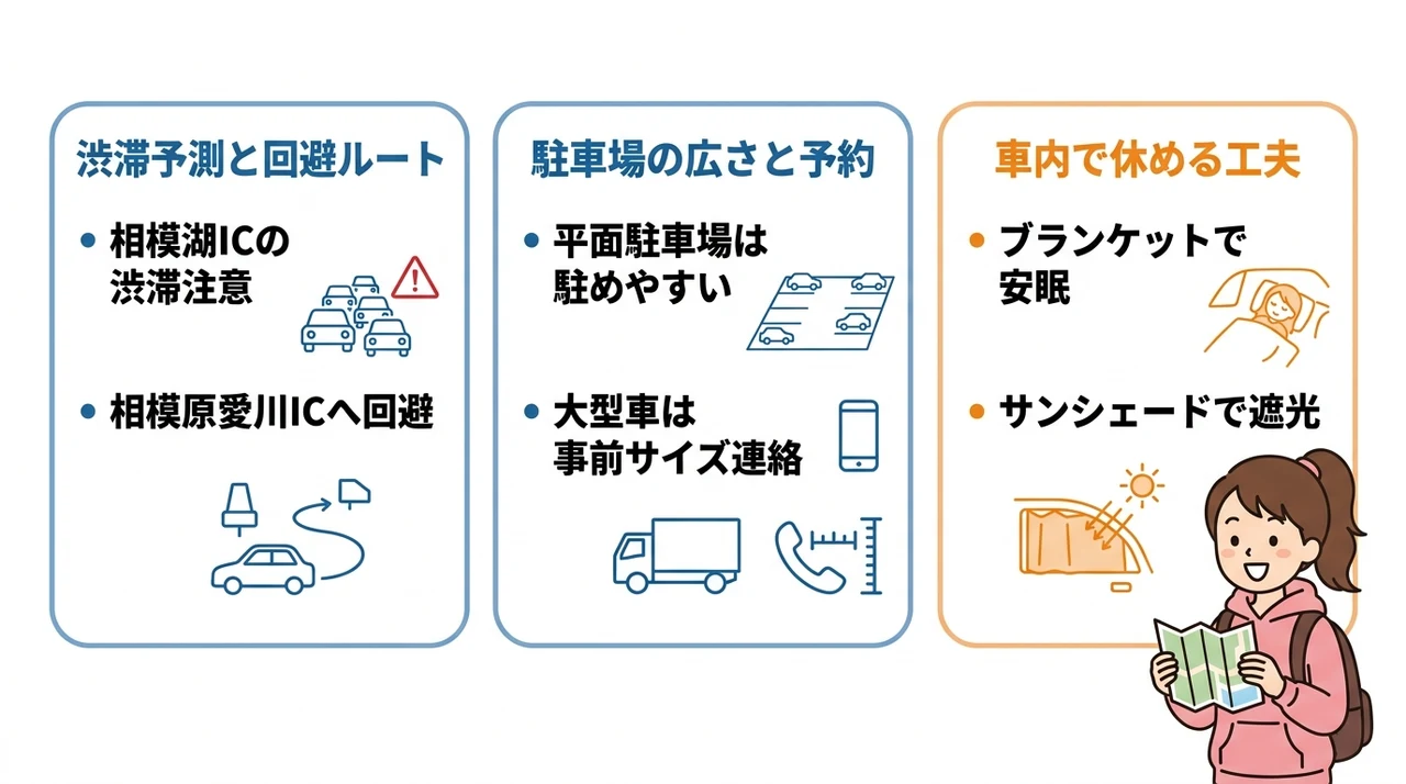 子連れの車移動を快適にする周辺道路と駐車場の注意点